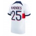 Billige Paris Saint-Germain Nuno Mendes #25 Udebane Fodboldtrøjer 2023-24 Kortærmet